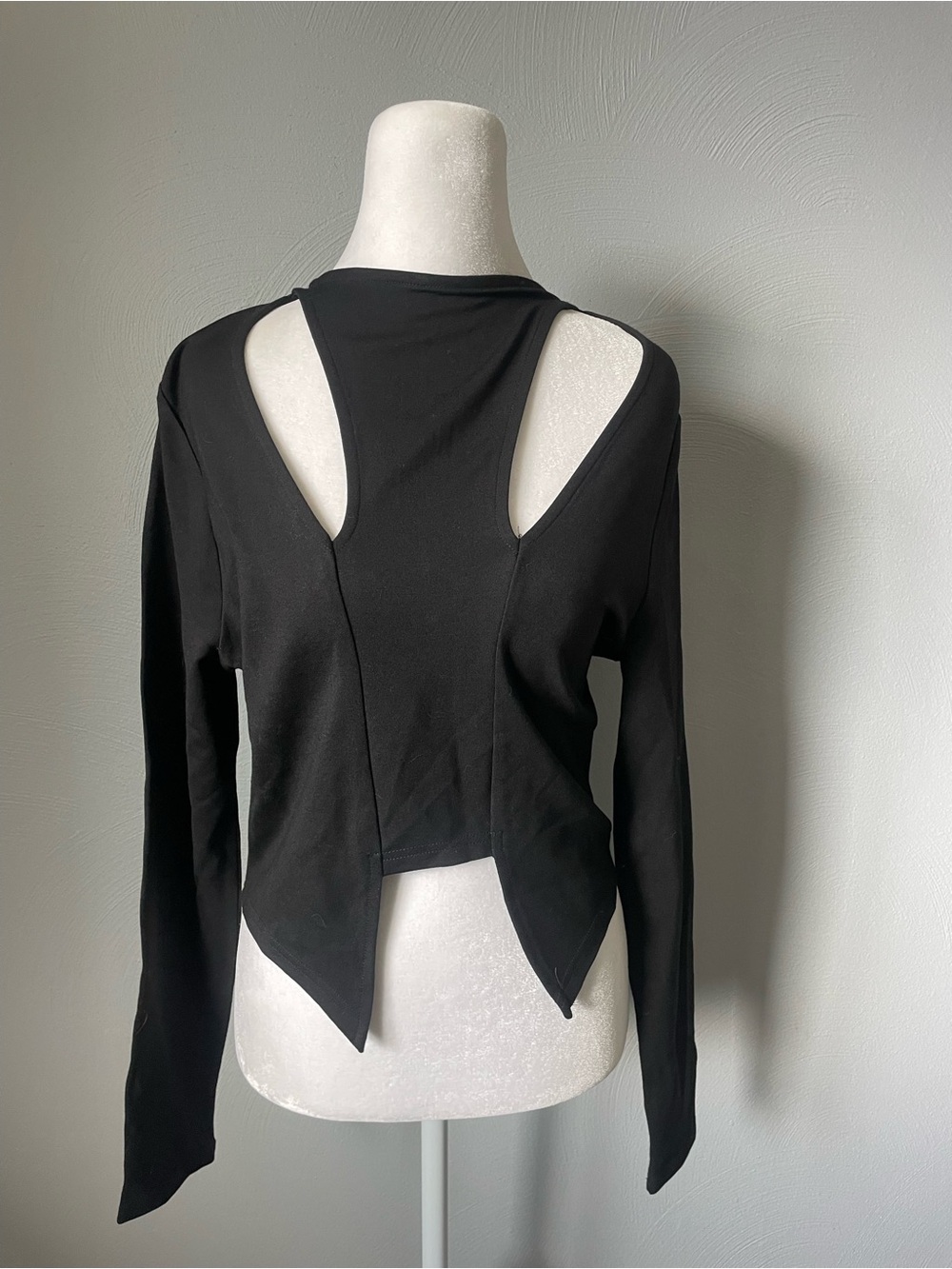 Killstar Immortal Being Black Asymmetric Cutout Cropped Top